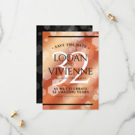 Eleganter 32. Geburtstag der Bronze Save The Date