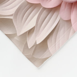 Eleganter 3D-Stil Floral Relief Pink Fleecedecke