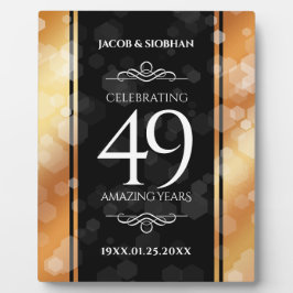 Eleganter 49. Geburtstag der Kupferhochzeit Fotoplatte