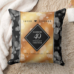 Eleganter 49. Geburtstag der Kupferhochzeit Kissen