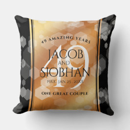 Eleganter 49. Geburtstag der Kupferhochzeit Kissen