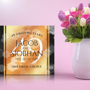 Eleganter 49. Geburtstag der Kupferhochzeit Leinwanddruck