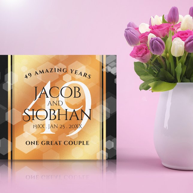 Eleganter 49. Geburtstag der Kupferhochzeit Leinwanddruck (Von Creator hochgeladen)