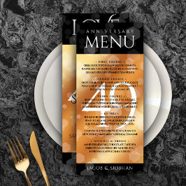 Eleganter 49. Geburtstag der Kupferhochzeit Menükarte