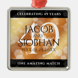 Eleganter 49. Geburtstag der Kupferhochzeit Ornament Aus Metall