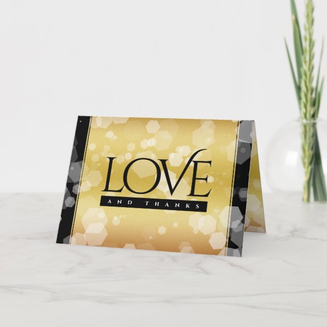 Eleganter 50. Geburtstag der Goldenen Hochzeit Dankeskarte (Vorderseite)