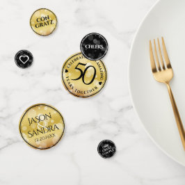 Eleganter 50. Geburtstag der Goldenen Hochzeit Konfetti