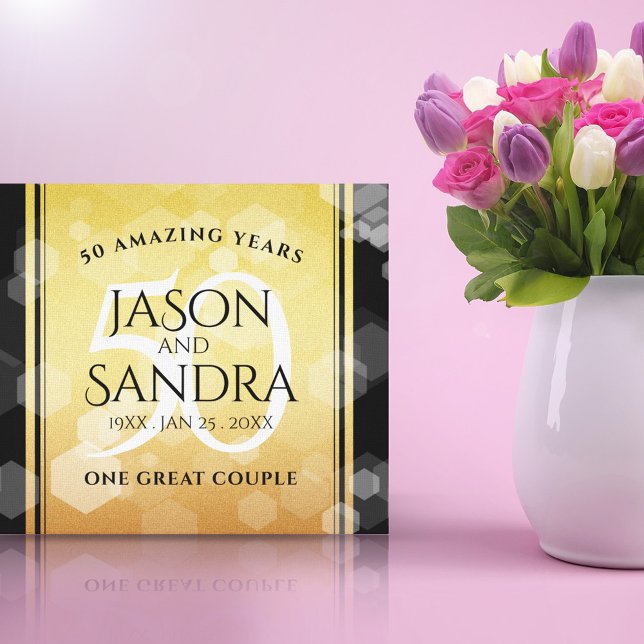 Eleganter 50. Geburtstag der Goldenen Hochzeit Leinwanddruck (Von Creator hochgeladen)