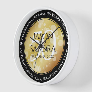 Eleganter 50. Geburtstag der Goldenen Hochzeit Uhr