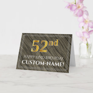 Eleganter 52. Geburtstag: Falsches Holz, Falsches Karte
