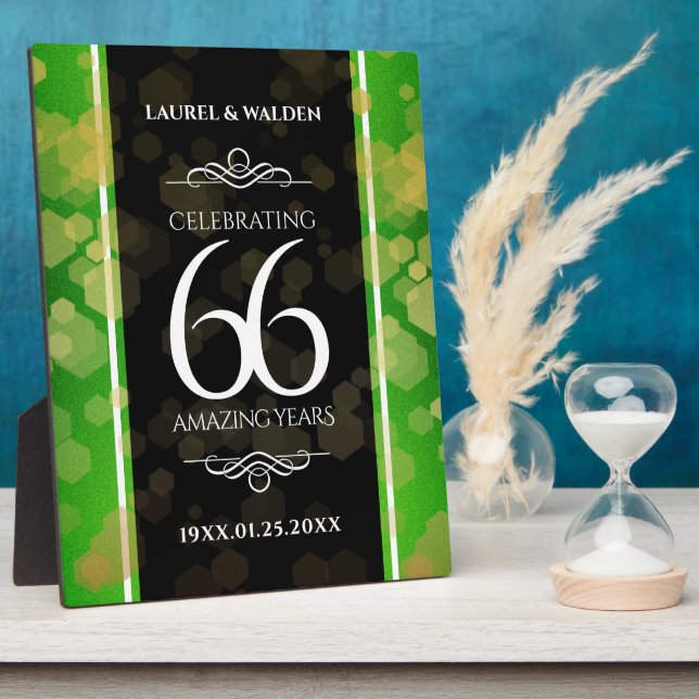 Eleganter 66. Geburtstag der Titanite Fotoplatte (Seite)