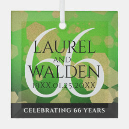 Eleganter 66. Geburtstag der Titanite Ornament Aus Glas