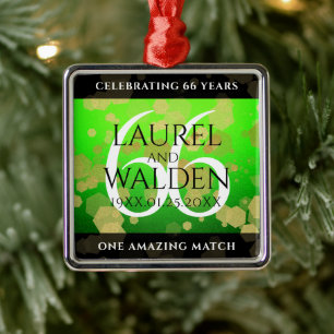 Eleganter 66. Geburtstag der Titanite Ornament Aus Metall