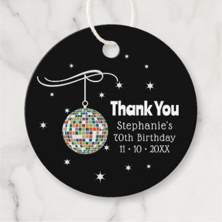 Eleganter 70. Geburtstag Groovy Retro für Musiklie Geschenkanhänger