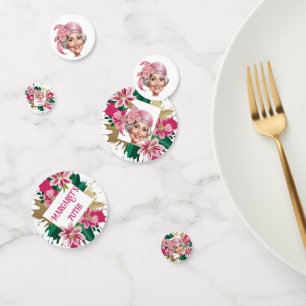 Eleganter 70. Geburtstag mit individueller Lady-Ka Konfetti