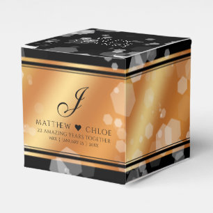 Eleganter 7. 22. 49. kupferner Hochzeitstag Geschenkschachtel