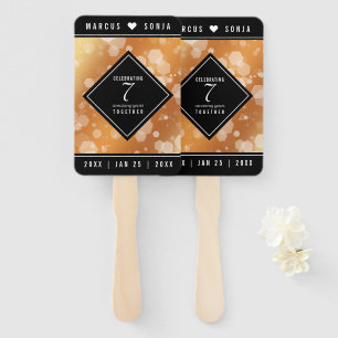 Eleganter 7. Geburtstag der Kupferhochzeit Fächer