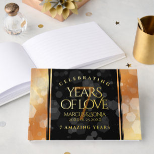 Eleganter 7. Geburtstag der Kupferhochzeit Gästebuch