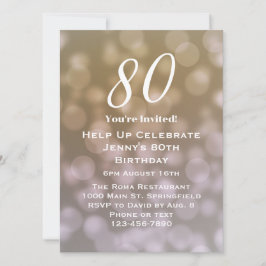 Eleganter 80. Geburtstag für sie Einladung