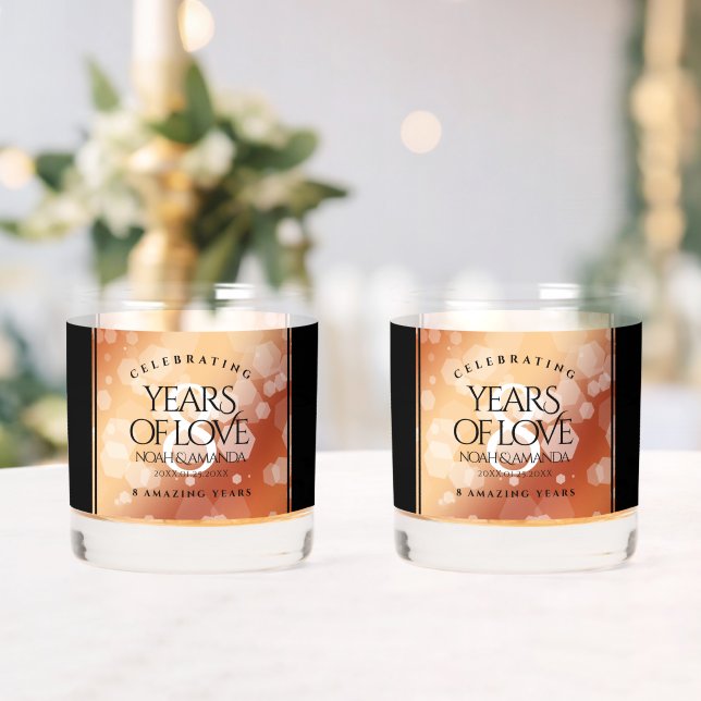 Eleganter 8. Geburtstag der Bronze Whiskyglas (Insitu (Hochzeit))