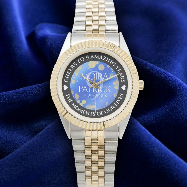 Eleganter 9. Lapis Lazuli Hochzeitstag Armbanduhr (Elegant 9th Lapis Lazuli Wedding Anniversary Wristwatch Cover Photo)