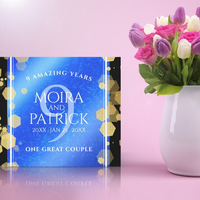 Eleganter 9. Lapis Lazuli Hochzeitstag Leinwanddruck (Von Creator hochgeladen)