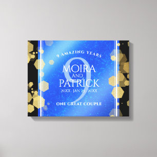 Eleganter 9. Lapis Lazuli Hochzeitstag Leinwanddruck