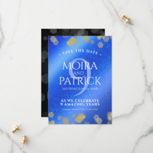 Eleganter 9. Lapis Lazuli Hochzeitstag Save The Date