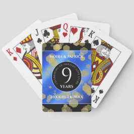 Eleganter 9. Lapis Lazuli Hochzeitstag Spielkarten