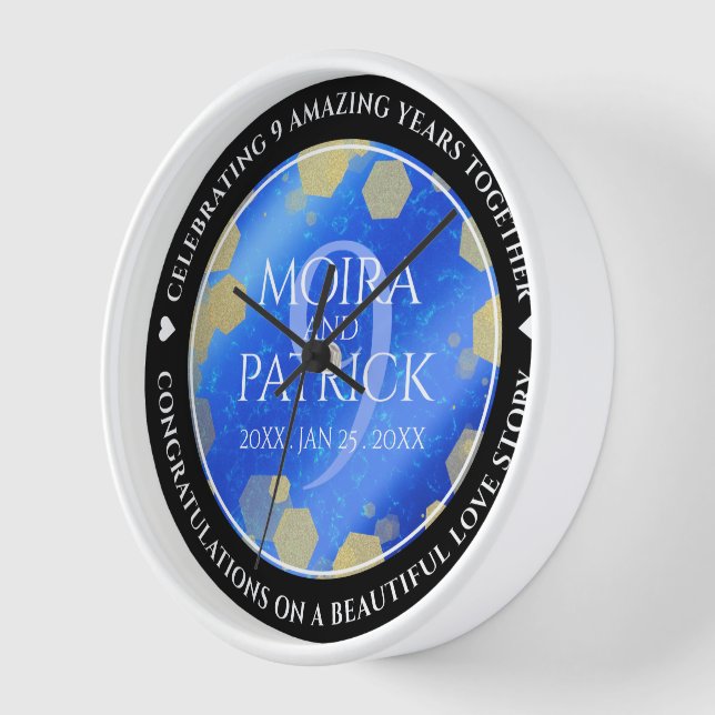 Eleganter 9. Lapis Lazuli Hochzeitstag Uhr (Winkel)