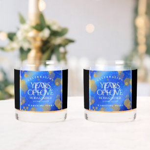 Eleganter 9. Lapis Lazuli Hochzeitstag Whiskyglas