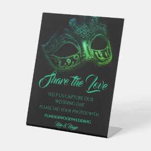 Eleganter Abend Wedding Poster Pedestal Schild