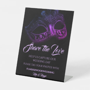 Eleganter Abend Wedding Poster Pedestal Schild