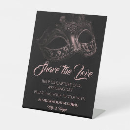 Eleganter Abend Wedding Poster Pedestal Schild