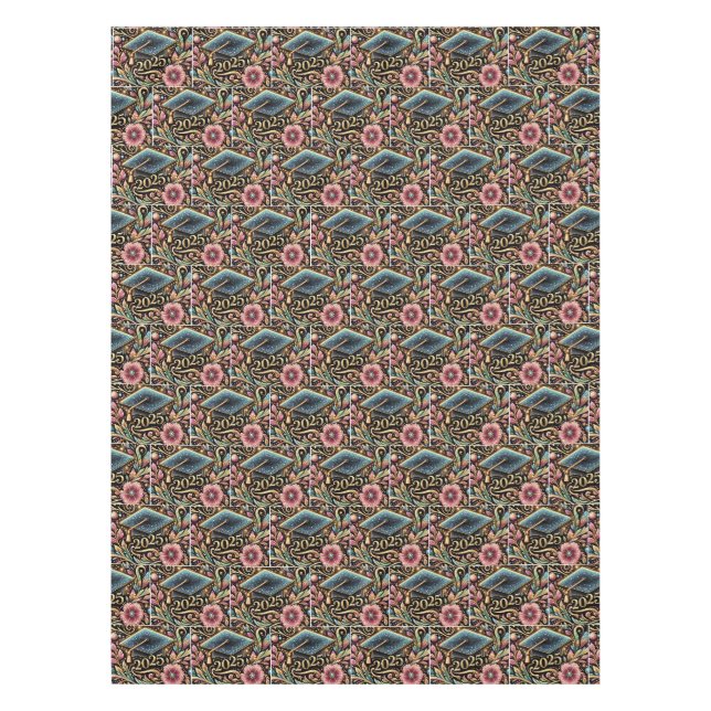 Eleganter Abschluss 2025 Design 2 Tischdecke (Vorderseite)
