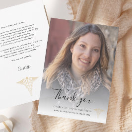 Eleganter Abschluss 2025 Krankenpflege Dankeskarte