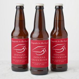 Eleganter Abschluss 2025 Script Modern Bierflaschenetikett