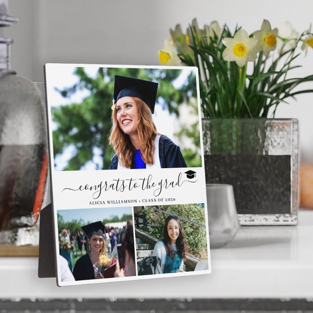 Eleganter Abschluss 3 Foto-Collage-Absolvent Fotoplatte (Von Creator hochgeladen)