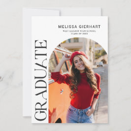 Eleganter Abschluss Foto 2025 Uni Grad Ankündigung