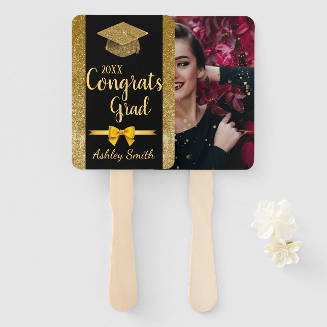 eleganter Abschluss Hand Fan Fächer (Vorne und Hinten)