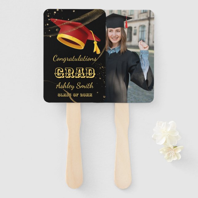 eleganter Abschluss Hand Fan Fächer (Vorne und Hinten)