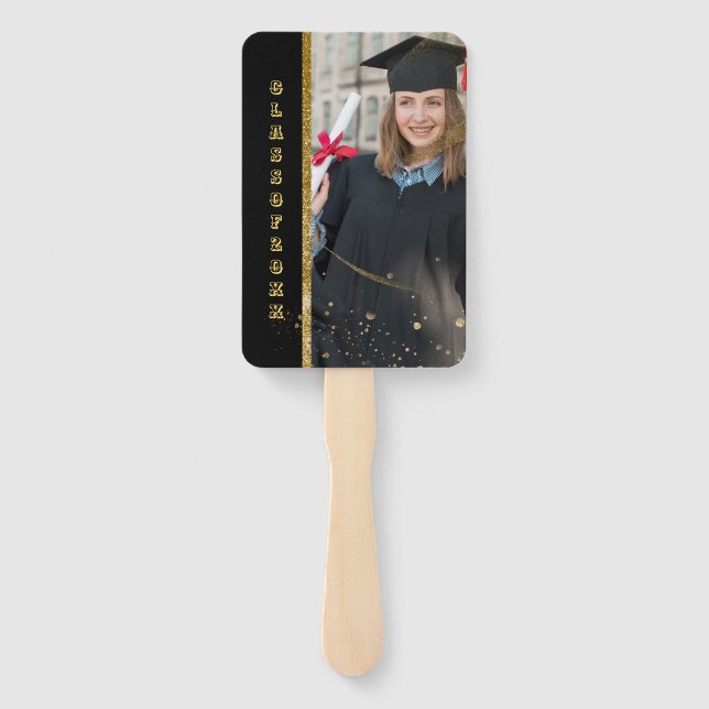 eleganter Abschluss Hand Fan Fächer (Rückseite)