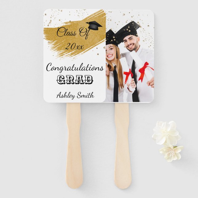 eleganter Abschluss Hand Fan Fächer (Vorne und Hinten)