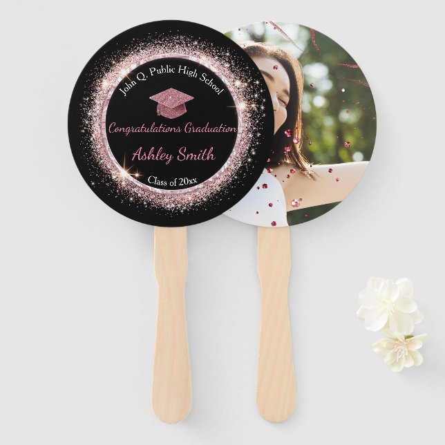 eleganter Abschluss Hand Fan Fächer (Vorne und Hinten)