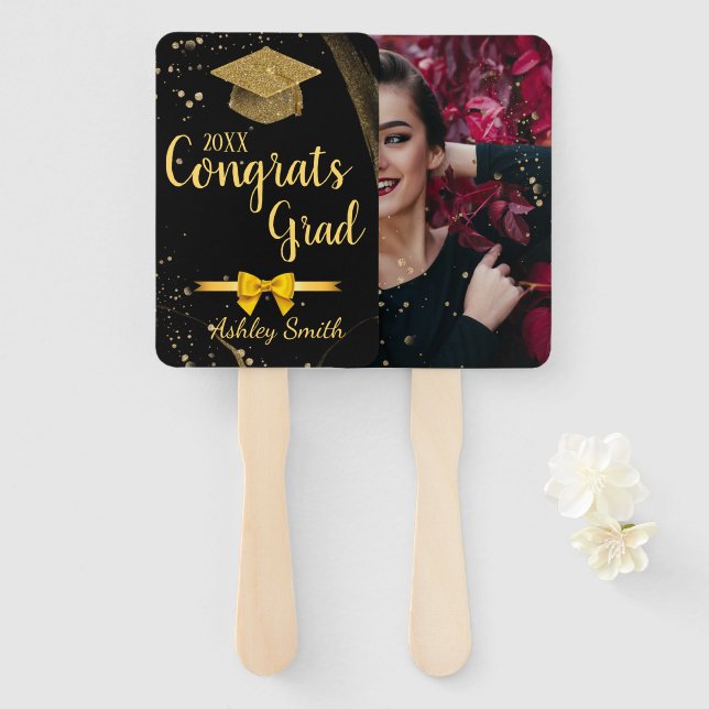 eleganter Abschluss Hand Fan Fächer (Vorne und Hinten)