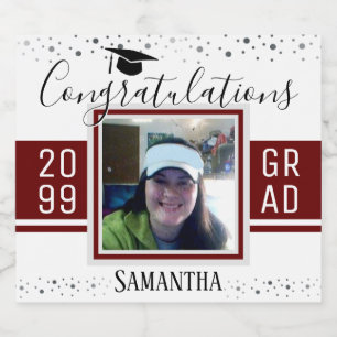 Eleganter Abschluss Herzlichen Glückwunsch Foto W Bierflaschenetikett