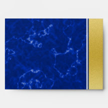 Eleganter Abschluss Monogram Blue Marble Gold Foil