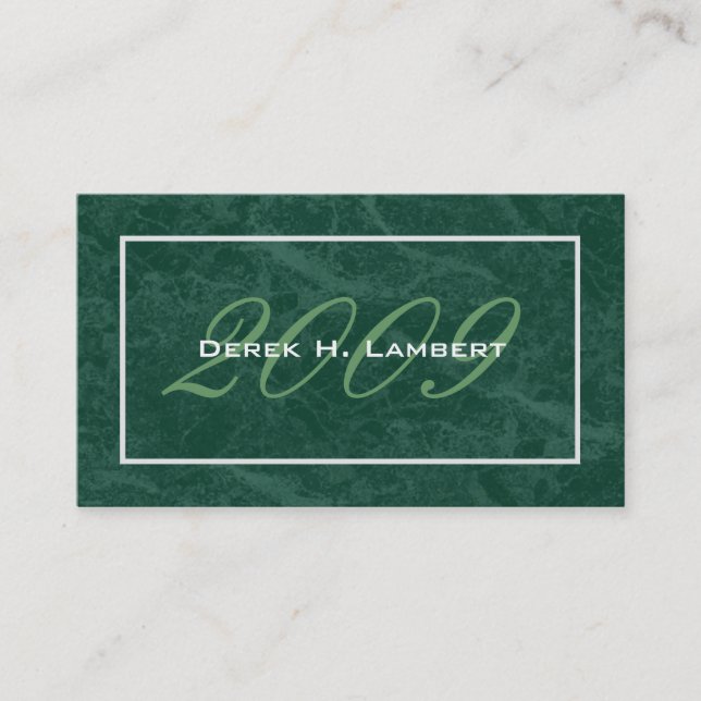 Eleganter Abschluss-Namenskarten - Klasse von 2009 Telefonnummerkarte (Vorderseite)