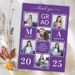 Eleganter Abschluss Personalisiert 6 FotoCollage Dankeskarte<br><div class="desc">Die Einführung unseres exquisiten personalisierten Abschlusses Dankeschön Karten, die perfekte Art, Ihre Dankbarkeit und Wertschätzung in Stil zum Ausdruck zu bringen. Diese Karten sind für den modernen Absolventen konzipiert und verfügen über ein elegantes und elegantes Layout, das mit einer schicken Collage-Option für Fotos geschmückt ist. So können Sie bis zu...</div>