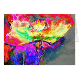 Eleganter abstrakt-gelber Rosa-Blume-Mohn